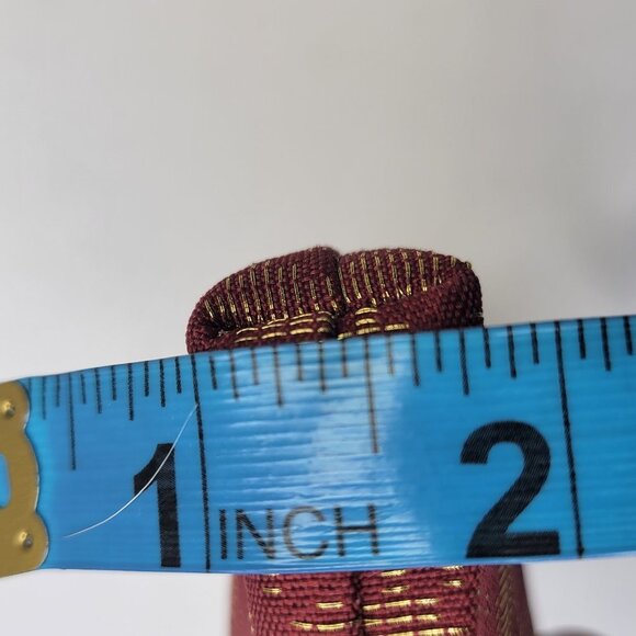 Red Songket Pouch Bag Purse Handmade Make Up Pouch bag or Pencil Pouch  - NEW - Picture 5 of 12